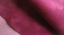 Coupon de tissu N°45 Suédé style Alcantara velours ras rouge bordeaux 2nd choix