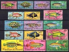 Animaux Poissons Burundi 1967 (6) Yvert n° 217 à 232 oblitérés
