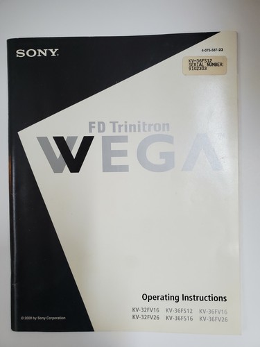 Sony trinitron 2000 wega tv - 2000,