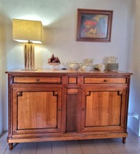 BUFFET MERISIER Jean Roche  2 portes, 2 tiroirs et 2 planches intermédiaires