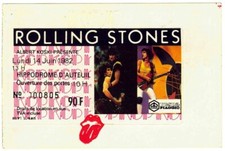 Rare ROLLING STONES ticket/billet de concert - Paris, Hippodrome d'Auteuil 1982