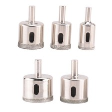 5 pcs Foret a scie de tuile de diamant Ensemble de foret Coupe d'ardoise de3491