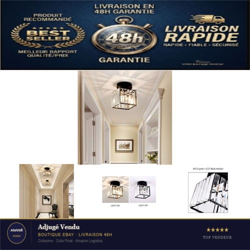 Plafonnier cristal led - plafonnier,