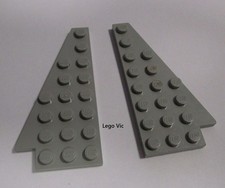 Lego 3933 3934 Wedge Plate 8x4 Light Gray Left Right Star Wars 7161 4482 6286 B4