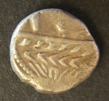 Monnaie Gauloise argent  Denier Allobroges au cheval et au caducée