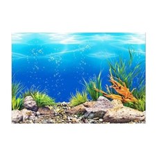 Autocollant de Fond D'aquarium, Papier Peint Adhésif Double Face 3D Aquarium