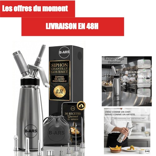 Siphon chantilly ars acier - chantilly, b-ars