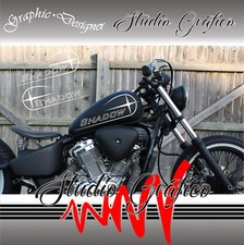 2 Adhésifs Decal Stickers Honda Shadow Étoile Moto Custom
