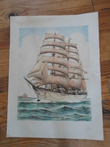 Lithographie marine daniel - -,