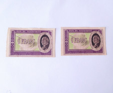 2 Bon s de Solidarité France 1 Franc - Pétain 1941 / 1942