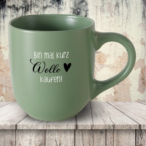 Grès tasse pastelle vert - tasse, avec