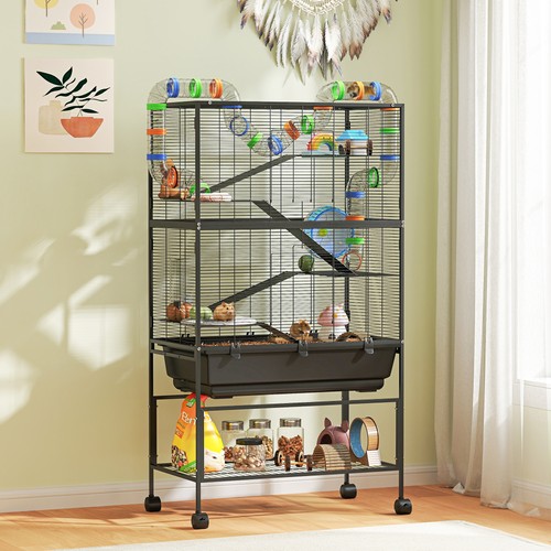 Pawhut hamster cage tier - hamster, 5