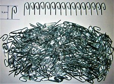 Gros lot 350 Crochets à ruflette métallique 3,1 cm pour rideaux - double rideaux