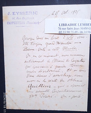 lettre autographe signée de