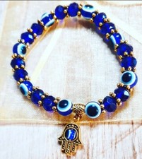 Noël Christmas bracelet protection chance oeil turc main Fatma dorée c'est RARE