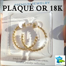 PLAQUÉ OR 18 K Boucles