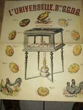 Ancien Prospectus COUVEUSE L UNIVERSELLE 1898 Machine agricole Pub Ancienne