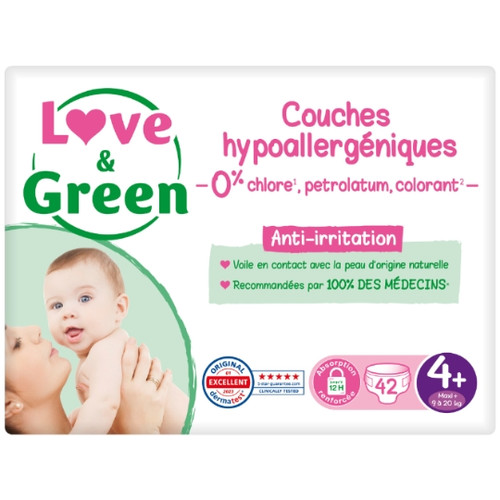 Couches bébé taille - taille, 4+
