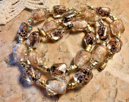 Collier ancien perles verre