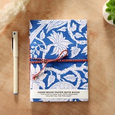 Carnet En Tissu Bleu Journal