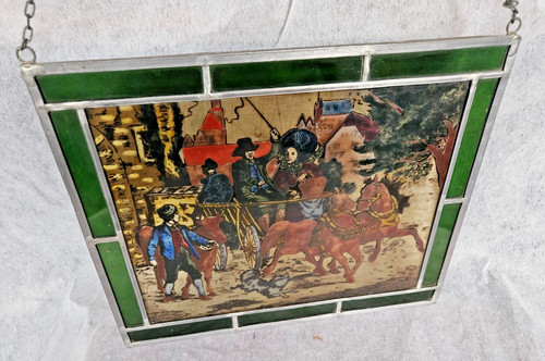 Ancien vitrail peinture sur - vitrail,