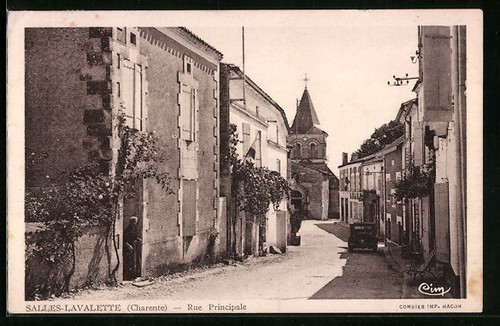 Cpa salles lavalette rue - cpa, salles-lavalette,