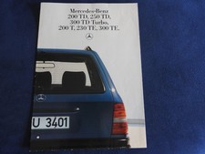 catalogue mercedes-benz break modeles 200 TD / 250 TD /300 TD Turbo 1986