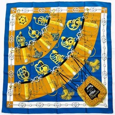 HERMES Carre 90 Soie 100% Écharpe Mulch-color cliquetis Authentique I1112172