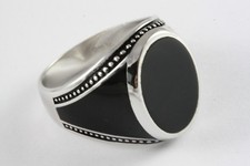 Bague pour Hommes Pierre Noire