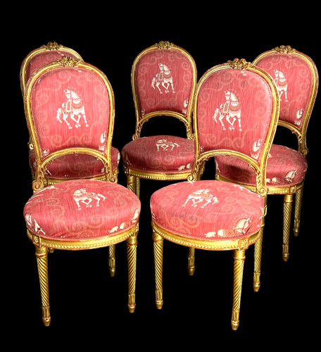 Serie chaises tapissés - serie,