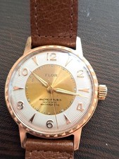 MONTRE MÉCANIQUE PLAQUE OR FLOR ANCRE 17 RUBIS ANTICHOC ANTIMAGNETIQUE 