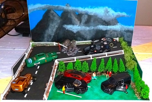 Diorama maquette voiture - -, de