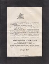 1894 Faire-part décès Joseph-Toussaint CAUSSEMILLE Jeune - Marseille.