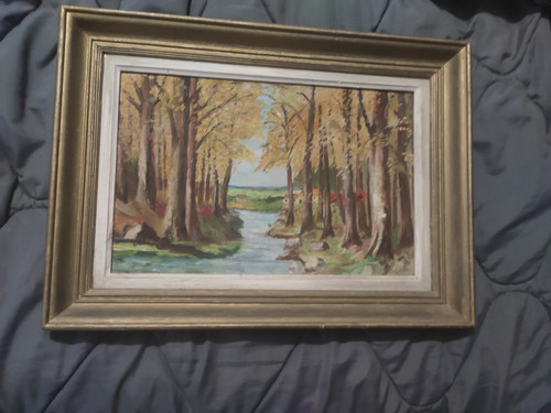 Ancien tableau huile - huile, sur