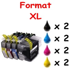 8 cartouches d'encre compatibles LC3217 LC3219 XL pour imprimantes Brother MFC J