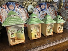 4 Pots à épices Ou  pots à condiments Barbotine