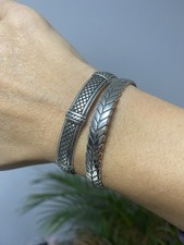 Lot De 2 Bracelets en argent. Gravé 925. Tailles Ajustables
