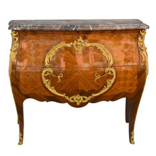 Commode sauteuse Louis XV bois de rose