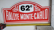 Plaque Rallye Autocollant. 62 ° Rallye MONTE-CARLO. 1994