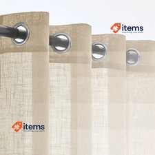 Rideaux En Voile Transparent Woaboy Pour Salon, Chambre, 2 Pièces 140x175cm