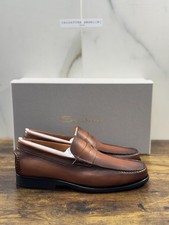 Mocassin Santoni Flex En Cuir Marron Luxe Santoni Chaussure Homme 41
