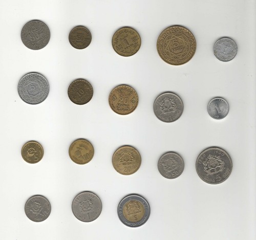 Maroc pièces monnaie - maroc, au