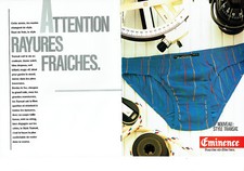 Publicité Advertising 088  1984   slip homme Eminence transat (2p) sous vetement