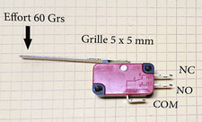 Micro switch / Micro rupteur  Effort 60 Grs