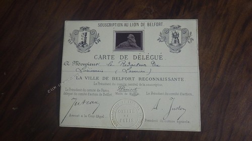 1874 souscription lion de - au,