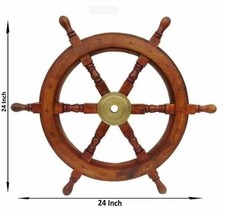 Volant de bateau en bois