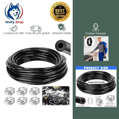 Durite silicone ø3mm - Ø3mm, 6