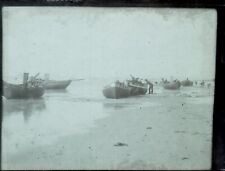 MANCHE BOULOGNE LE CROTOY BERCK - LOT 2 PLAQUES PHOTO VERRE 12 X 9 CM NEGATIF