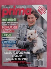 Magazine PRIMA N°74 Novembre 1988 MODE et TRICOT. Avec super patron. 211 pages.