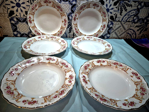 Assiettes creuses porcelaine - 6,